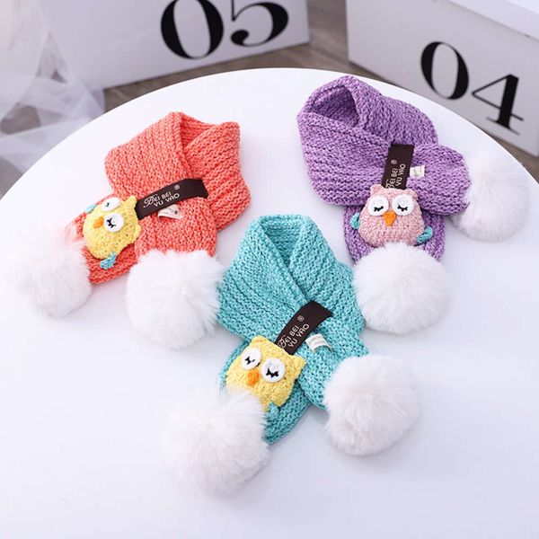 

winter baby's children's warm owl 2020 new neck cartoon scarf wj8673 lzug, Red;brown