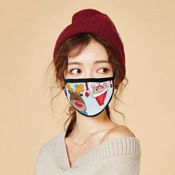 

d9kycartoon christmas masque custom decorations face masks cotton reusable washable dustproof mask with fast ship