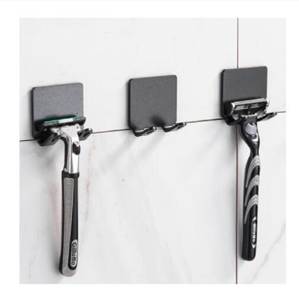 

2 pcs punch razor holder storage hook wall men shaving shaver shelf bathroom razor rack wall bathroom accessories