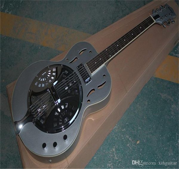

wholesale maestro dobro resonator silver grey electric guitar in stock
