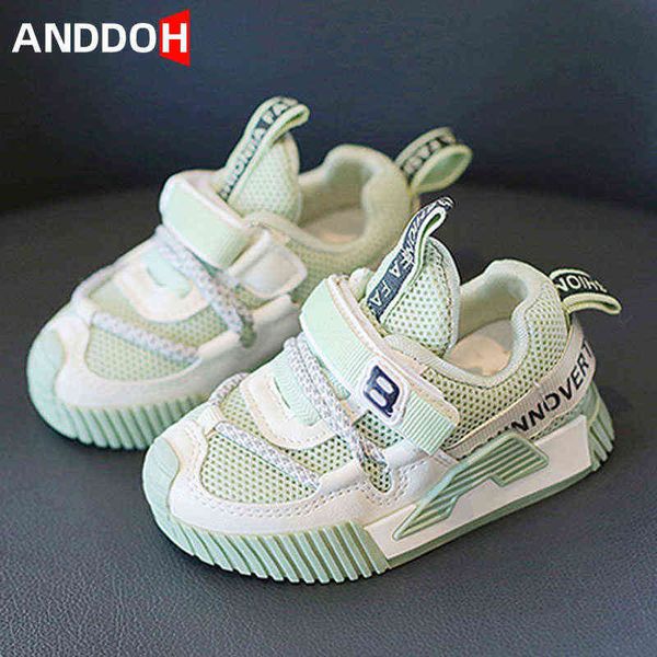 Boyutu 21-30 Çocuk Kaymaz Aşınmaya dayanıklı Rahat Ayakkabılar Çocuklar Işık Koşu Sneakers Erkek Kız Bebek Yumuşak Taban Toddler Ayakkabı G220308