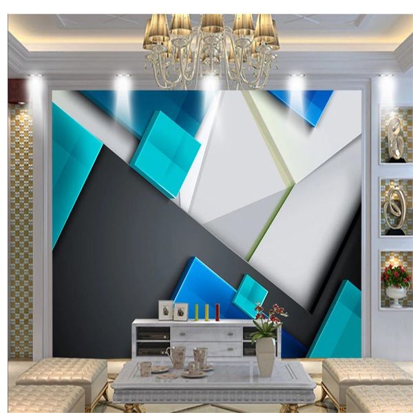 Fenster Wandgemaltende Tapete Mode Persönlichkeit Dreidimensionale Abstrakte Rhombus Geometrische Hintergrundwand 3D Stereoskopische Tapete