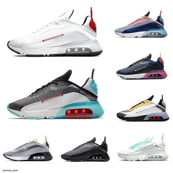 

2090 men women run shoes bred usa bleached aqua magma orange be true white black lava glow mens trainers outdoor sports sneakers, White;red