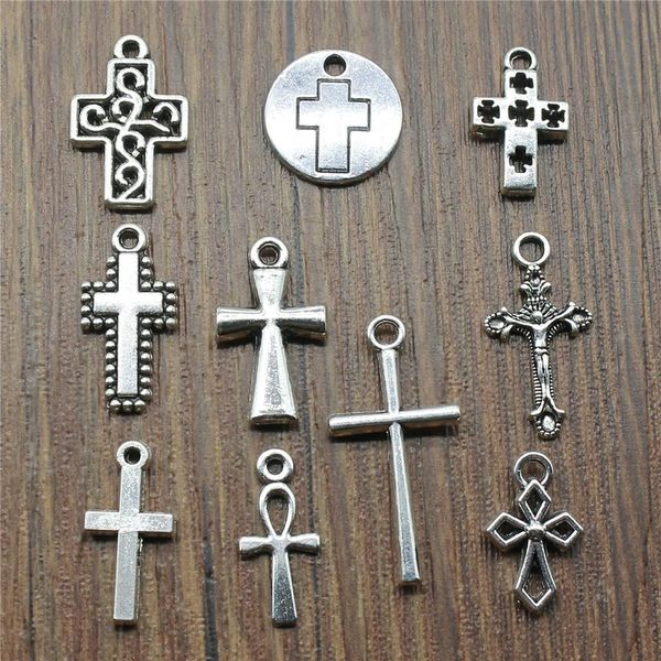 

подвески cross silver color mell cross подвески ювелирные изделия diy creat charms оптом ювелирные изделия wmtsxi, Black;white