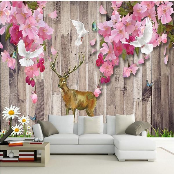 

drop shipping custom p wallpaper nostalgic retro mahogany plum blossom chinese wall mural living room tv backdrop wallpaper1
