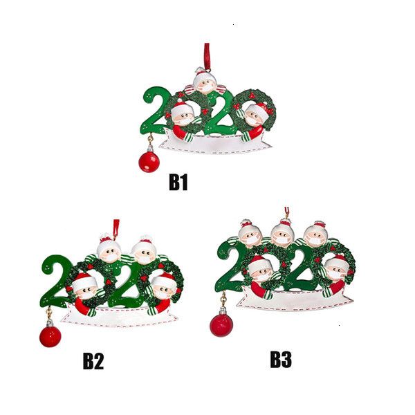 

1758diy style ornament christmas dhl 6 2020 greeting survivor family quarantine xmas party pandemic social distancing ne