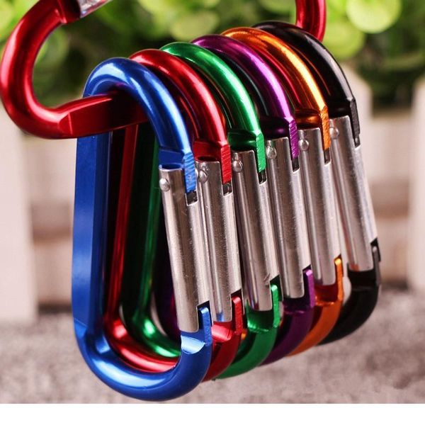 

1 pcs booms fishing aluminum alloy carabiner keychain outdoor camping climbing snap clip lock buckle hook fishing too qylody