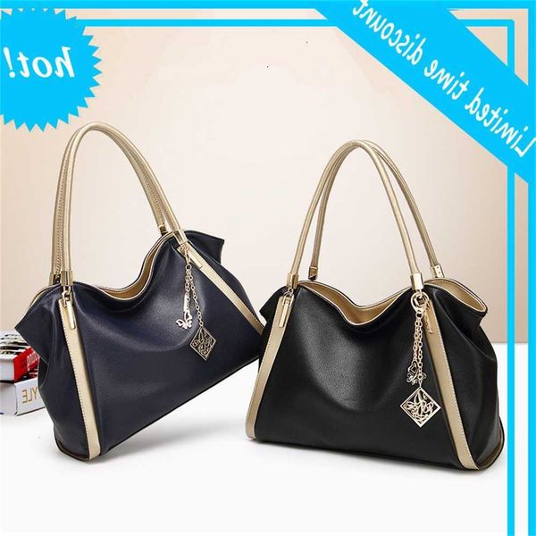 

2021 fashion womens black handbag large capacity shoulder factory sale 3 color mommy bag autumn and winter