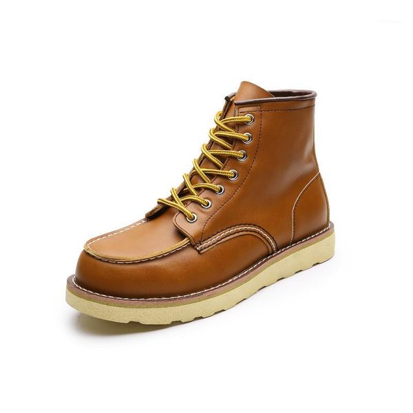 

autumn man handmade leather retro literary sewing men's boots non-slip high cowhide genuine leather ankle boot 39-451, Black