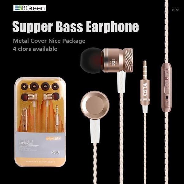 

bgreen g66 bass stereo cell phone earphone with microphone for mp3 player android 7 7s s8 mate 9 note 81