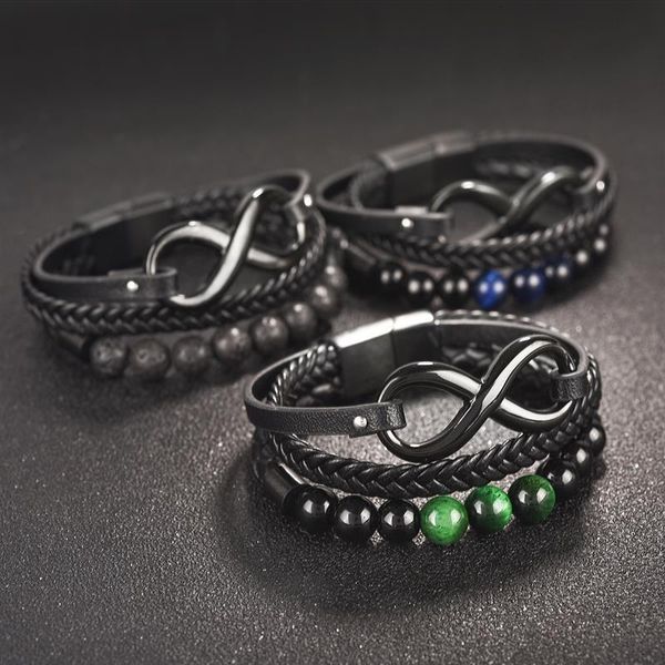 

natural man's stone bracelet designer jiayqi, Black
