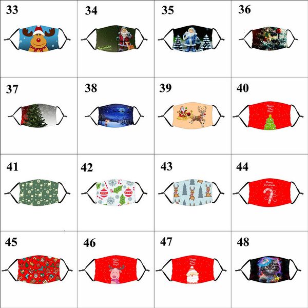 

face clause designs santa 124 christmas elk men women mouth with 1 filter xmas fashion reusable dust party mask