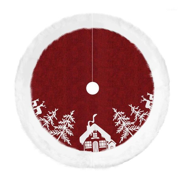 

vosarea christmas tree skirt xmas tree base mat holiday christmas ornaments home party decorations red1