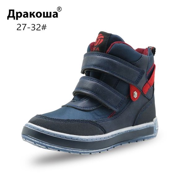 

apakowa boys autumn spring motorcycle ankle boots for school little kids children' hook&loop fashion shoes anti-slip footwear y201028, Black;grey