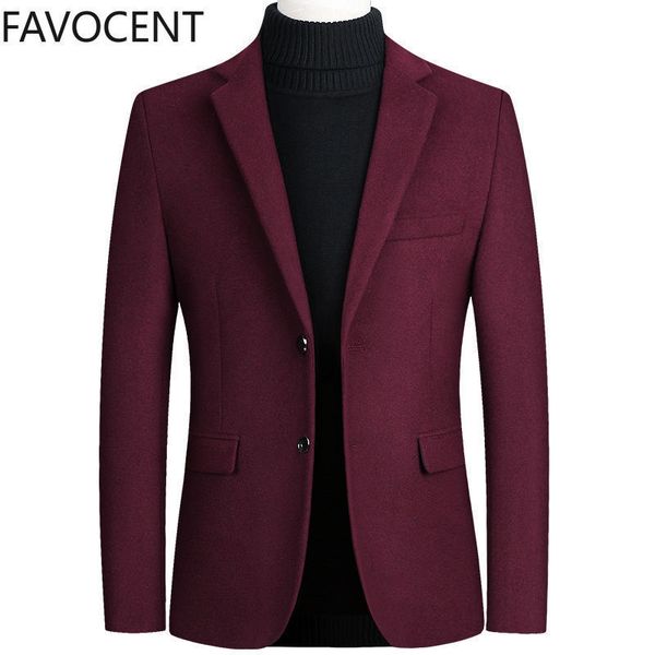 

fashion mens coats and jackets male one piece blazer wool blends suit men jacket spring smart casual coat solid two buttons, Black;brown
