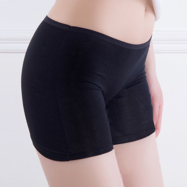 

new women soft cotton seamless safety summer under skirt shorts modal ice silk breathable short tights, White;black