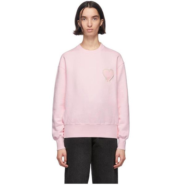 

men's hoodies & sweatshirts cotton love embroidered couple autumn winter loose casual long sleeve crewneck sweatshirt men women 2021 cl, Black