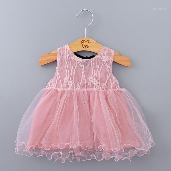 

girl's dresses girls dress floral lace tutu mesh princess sweet sleeveless kids for party wedding clothes1, Red;yellow