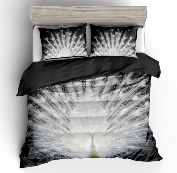 

duvet cover covers & sets fashion simple style textile digital printing peacock pattern us/au/eu size bedding set blue bird comforter queen
