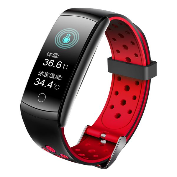 

smart bracelet watch with temperature blood pressure sensor