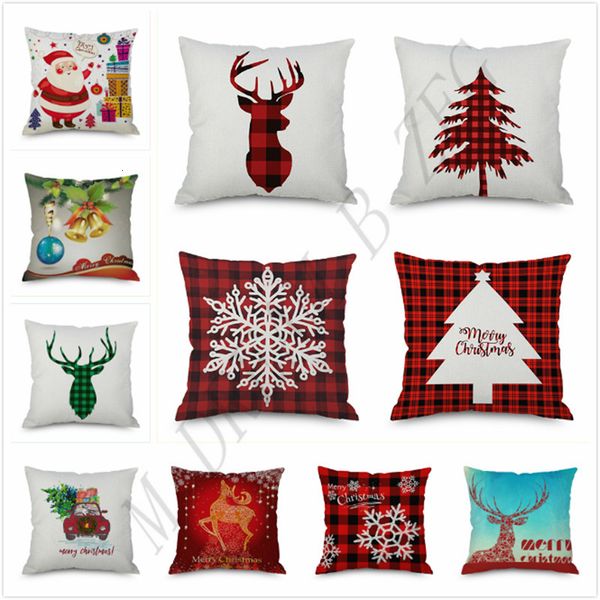 

claus 202 santa designs christmas tree snowman case colorful pillow cover home sofa car decor pillowcase