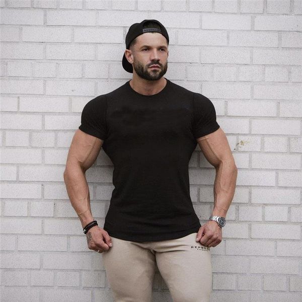 

running jerseys gym men's sport t shirt quick drying short sleeve basketball soccer training fitness muscle boy tee1, Black;blue