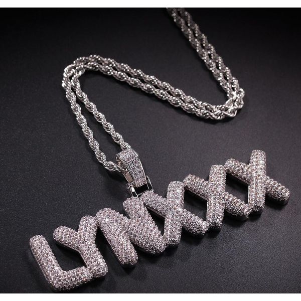 

a-z custom small letters necklaces charm pendant for men women gold silver color cubic zirconia hip hop wmtawg beauty888