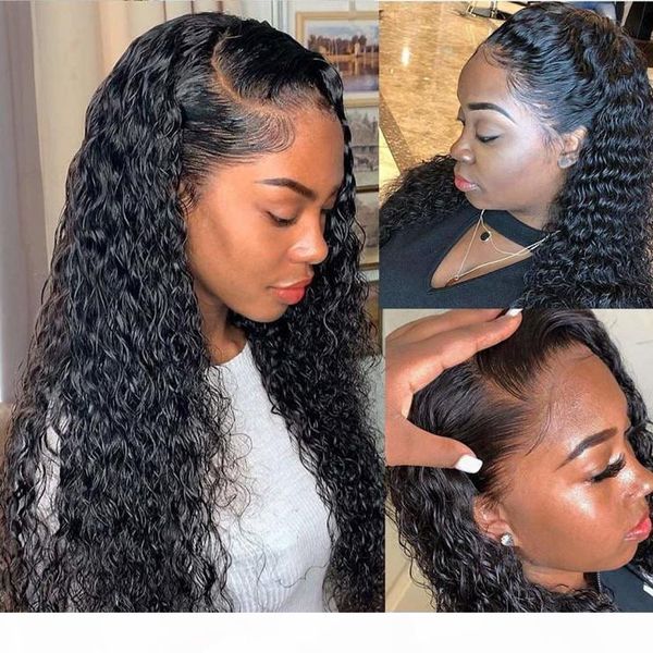 

curly human hair wigs lace frontal wig 150% density 13x6 lace front human hair wigs full lace human hair wigs, Black;brown