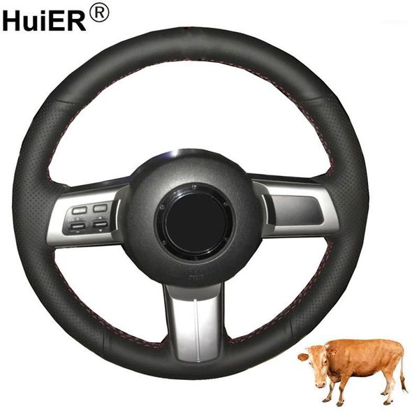 

hand sewing car steering wheel cover cow leather for mx-5 miata 2009 - 2013 2014 rx-8 2008-2013 cx-7 cx7 2007 20091