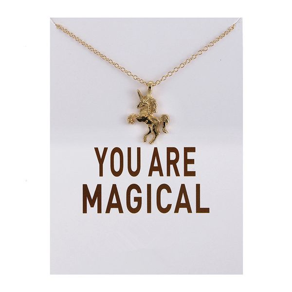 

no do geared fashion new arrived you are magical unicorn horse necklace pendant jewelry for women