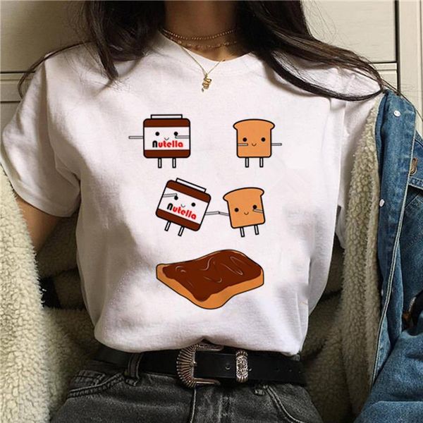 

new funny t shirt women harajuku cute graphic print t-shirt female casual o-neck short sleeves t shirts, White