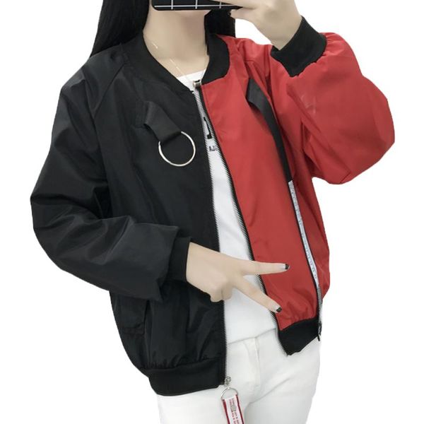 

women's jackets bomber women basic jacket fashion windbreaker outwear female baseball coat, Black;brown