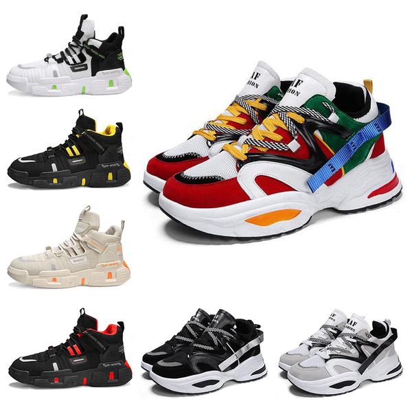 

non-brand mens platform shoes fashion dad shoes color black white red beige mens outdoor shoes sports sneakers size 39-44