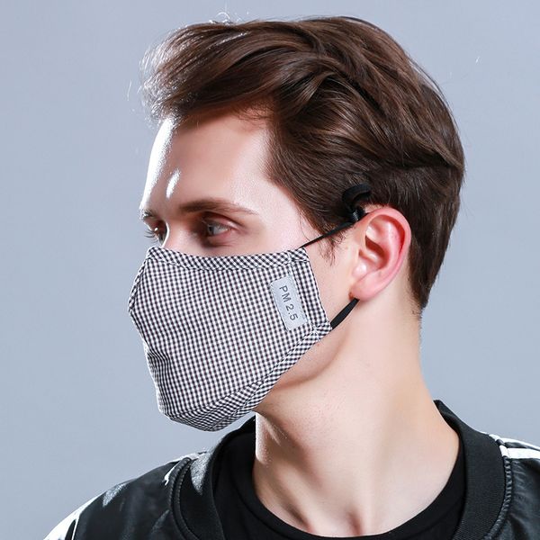 

stock cotton activated carbon face masks in adjusable reusable pm2.5 protective 5layers filters washable 11 colors valve