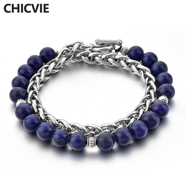 

charm bracelets chicvie stainless steel distance bracelet silver boho men bangles charms for women handmade femme sbr190040, Golden;silver