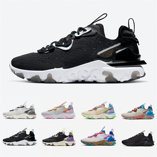 

black iridescent react vision mens pastel hues saffron vast grey desert oasis running shoes men women sports sneakers trainers 36-45