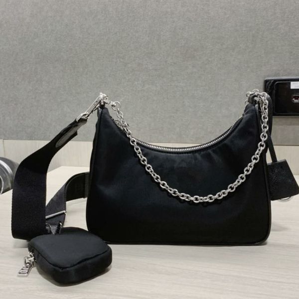 

fashion bag re-edition 2005 nylon crossbody hobo shoulder women lady tote woman chains handbag purses wallet messenger bags