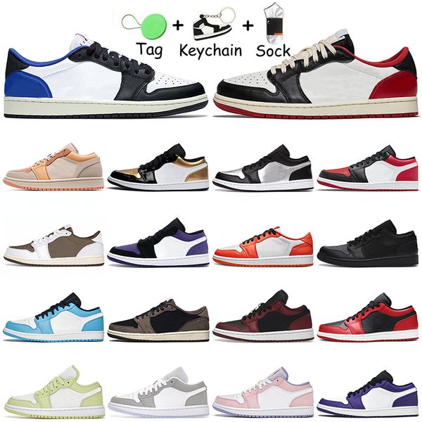 

1s low mens basketball shoes women men jumpman 1 sneakers travis fragment black toe white noble red hyper royal unc limelight galaxy starfis
