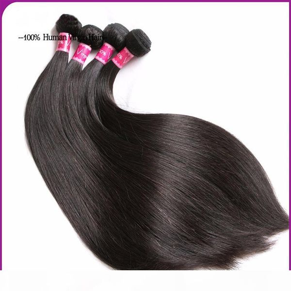 

z&f brazilian straight human hair bundles hair extensions silky straight hair bulks pieces, Black