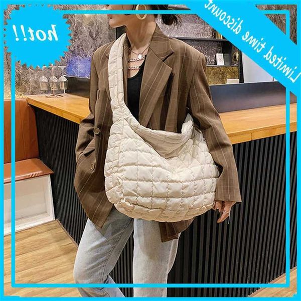 

winter soft down tasks large capacity shoulder bags for brand designer ladies crossbody tas random trending handbags women