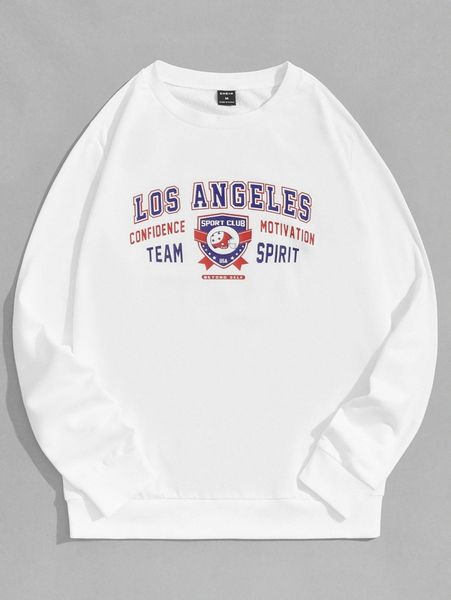 

men letter graphic sweatshirt l8nd#, Black