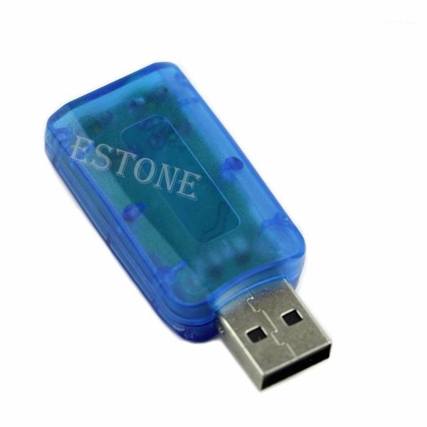 

selling usb to 3.5mm stereo headset 3d sound card audio adapter mic headphone jack new1
