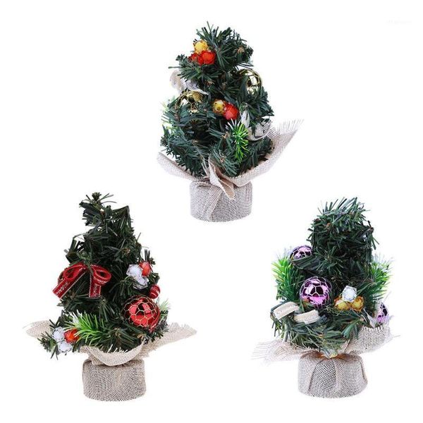 

mini christmas tree gifts office desk table merry christmas decorations for home noel natal new year decoration pvc 20 cm1