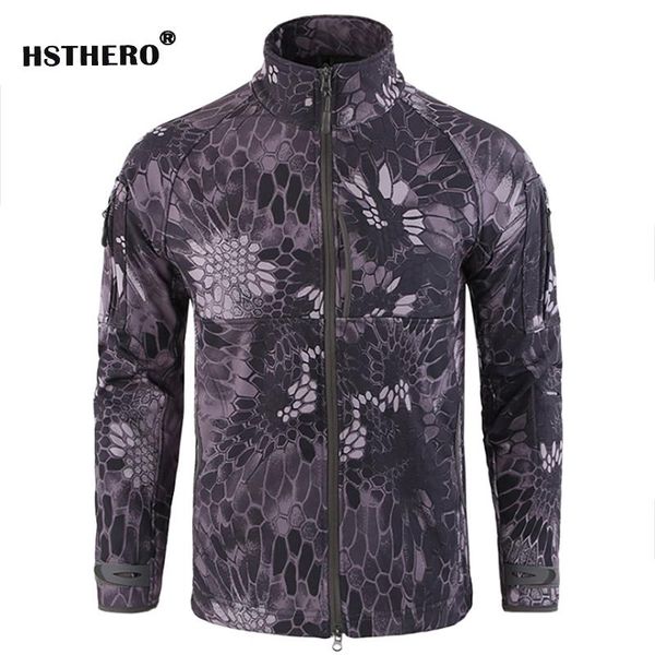 

army mens camouflage coat tactical jacket windbreak men soft shell waterproof windproof jacket camo hunt clothes, Black;brown