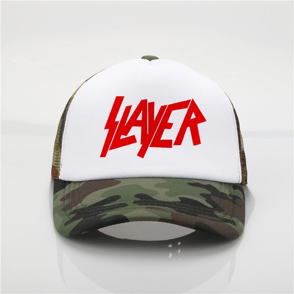 

slayer print baseball cap fashion men and women snapback cap sun hat, Blue;gray