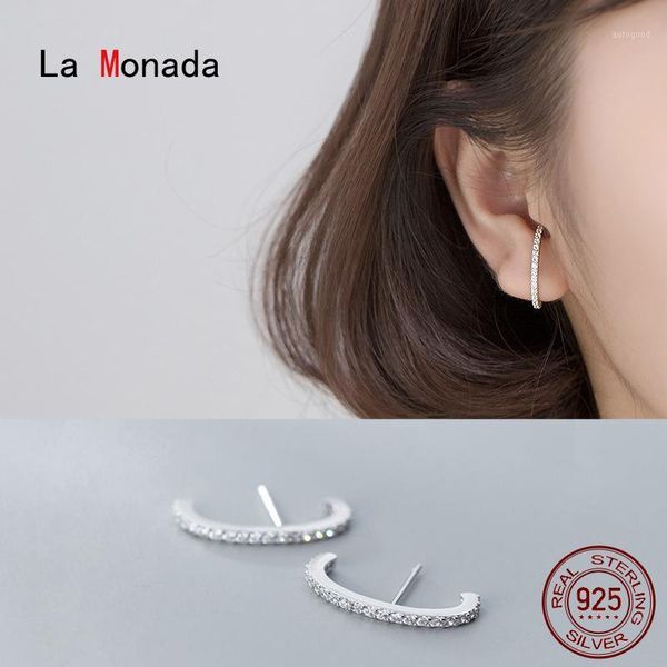 

stud la monada earrings for women silver 925 minimalist c smail fine jewelry sterling silver1, Golden;silver