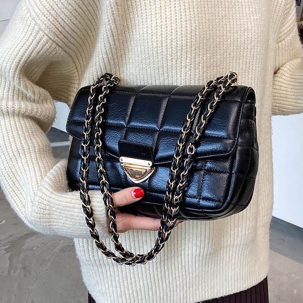 

2021 мода новый сумка для crossbody pu кожаная женская дизайнерская сумочка и кошелек цепной решенник квадратный плечо сумка