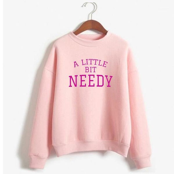 

hoodies a little bit needy sweatshirt thank u next crewneck sweatshirts lyrics women 1, Black