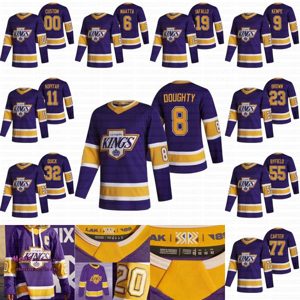 

men women youth la los angeles kings 2020 reverse retro jersey anze kopitar dustin brown iafallo doughty kovalchuk carter jonathan quick, Black;red