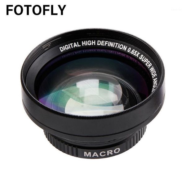 

fotofly 0.65x 37mm wide angle lens with macro optical glass lenses for sony canon nikon lens accessories digital high definition1